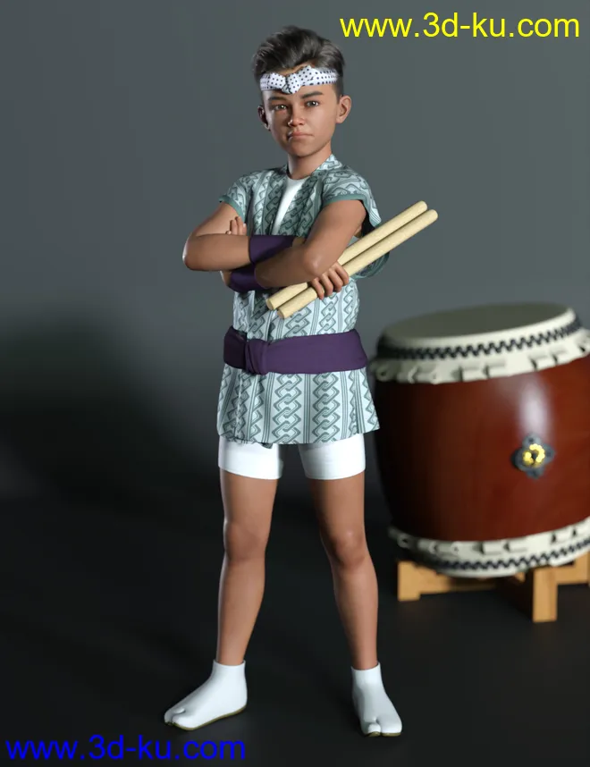 dForce Wadaiko Brothers for Kayden 8.1模型的图片6