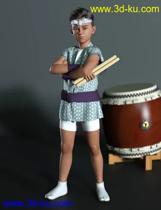 3D打印模型dForce Wadaiko Brothers for Kayden 8.1的图片