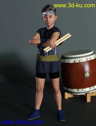 3D打印模型dForce Wadaiko Brothers for Kayden 8.1的图片