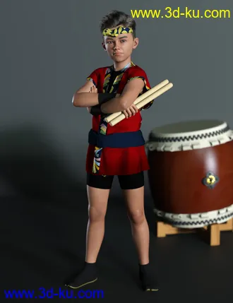 3D打印模型dForce Wadaiko Brothers for Kayden 8.1的图片