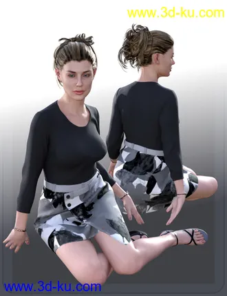 3D打印模型dForce Wrap Skirt Outfit for Genesis8 Female(s)的图片