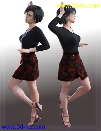 3D打印模型dForce Wrap Skirt Outfit for Genesis8 Female(s)的图片