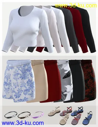 3D打印模型dForce Wrap Skirt Outfit for Genesis8 Female(s)的图片