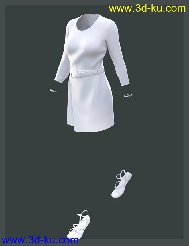 dForce Wrap Skirt Outfit for Genesis8 Female(s)模型的图片5