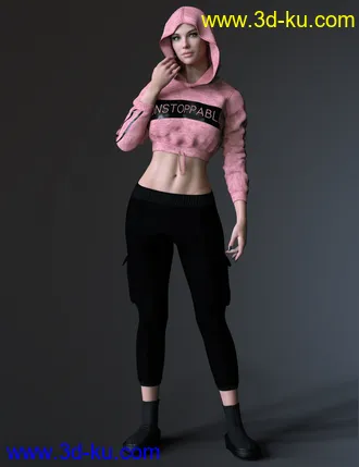 3D打印模型dForce X-Fashion Urban Outfit for Genesis 8 and 8.1 Females的图片