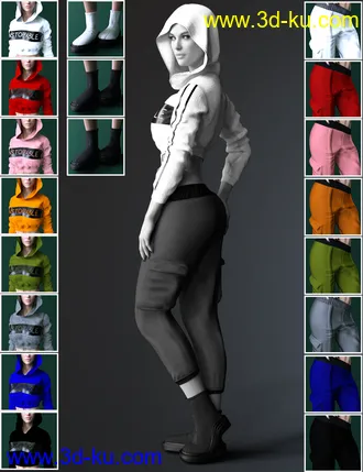 3D打印模型dForce X-Fashion Urban Outfit for Genesis 8 and 8.1 Females的图片