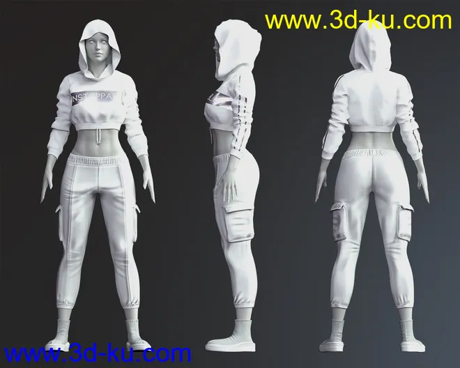 dForce X-Fashion Urban Outfit for Genesis 8 and 8.1 Females模型的图片6
