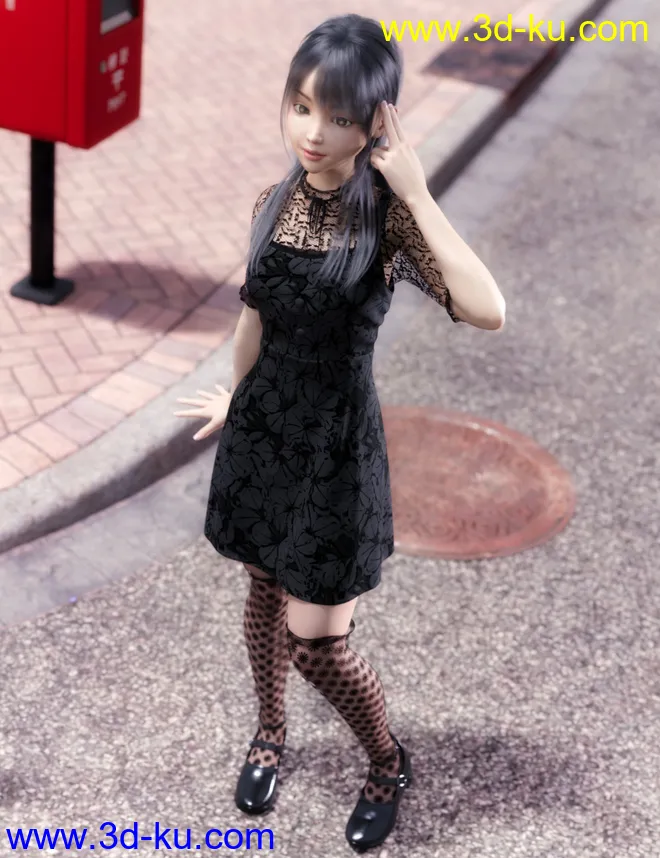 dForce Young Summer One-Piece for Genesis 8 Females模型的图片1