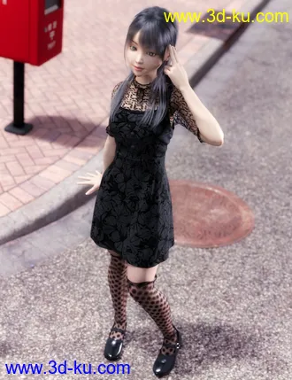 3D打印模型dForce Young Summer One-Piece for Genesis 8 Females的图片
