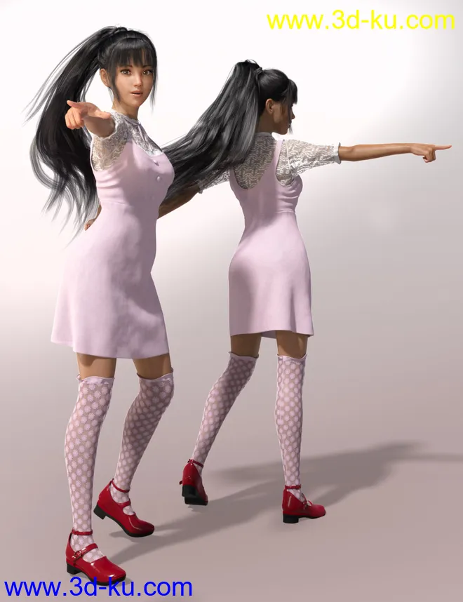 dForce Young Summer One-Piece for Genesis 8 Females模型的图片2