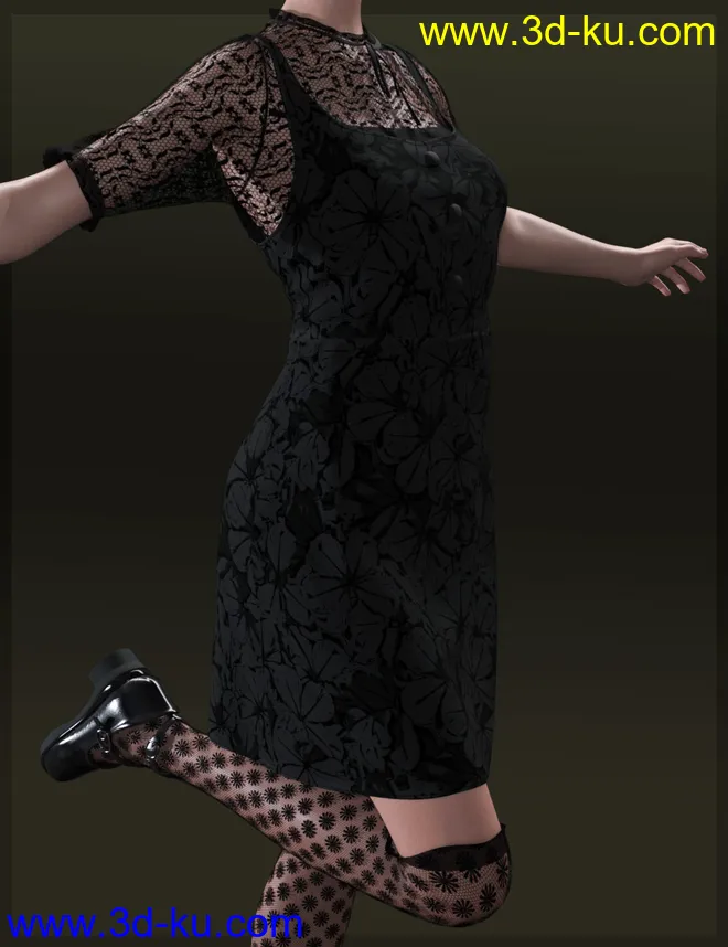 dForce Young Summer One-Piece for Genesis 8 Females模型的图片5