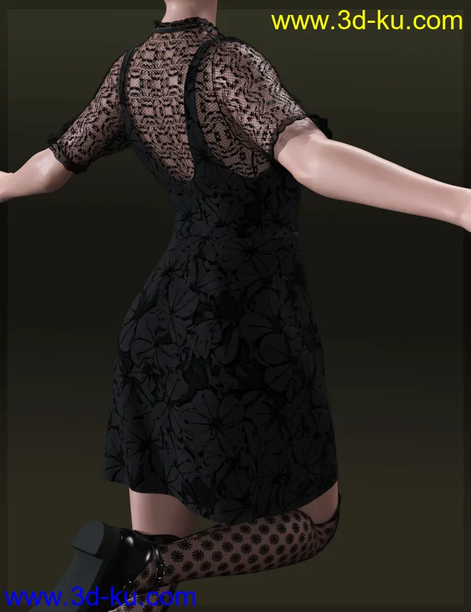 dForce Young Summer One-Piece for Genesis 8 Females模型的图片6