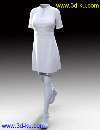 3D打印模型dForce Young Summer One-Piece for Genesis 8 Females的图片
