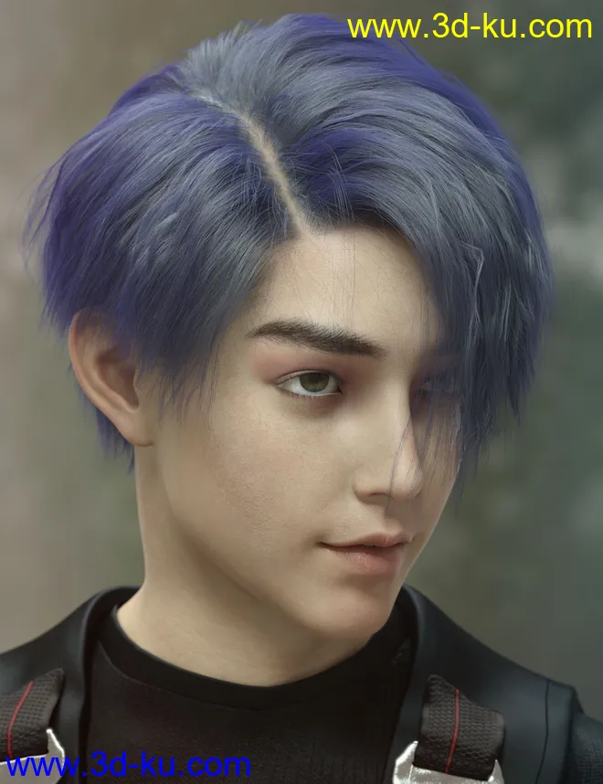 dForce Yunbae Hair for Genesis 8 and 8.1模型的图片2