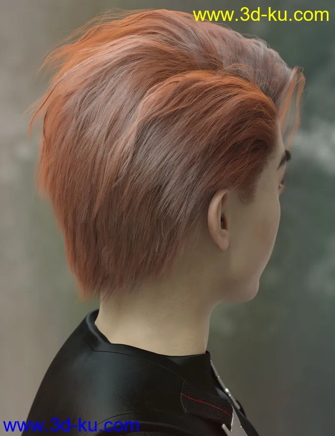 dForce Yunbae Hair for Genesis 8 and 8.1模型的图片3