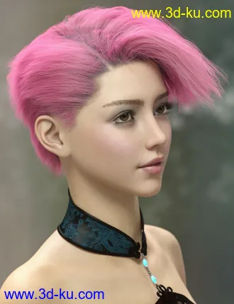 3D打印模型dForce Yunbae Hair for Genesis 8 and 8.1的图片