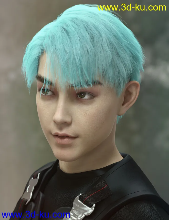 dForce Yunbae Hair for Genesis 8 and 8.1模型的图片5