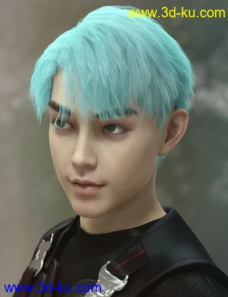 3D打印模型dForce Yunbae Hair for Genesis 8 and 8.1的图片