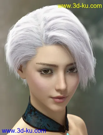 3D打印模型dForce Yunbae Hair for Genesis 8 and 8.1的图片