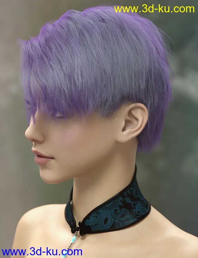 dForce Yunbae Hair for Genesis 8 and 8.1模型的图片8