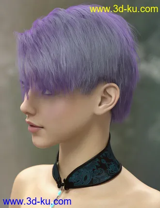 3D打印模型dForce Yunbae Hair for Genesis 8 and 8.1的图片