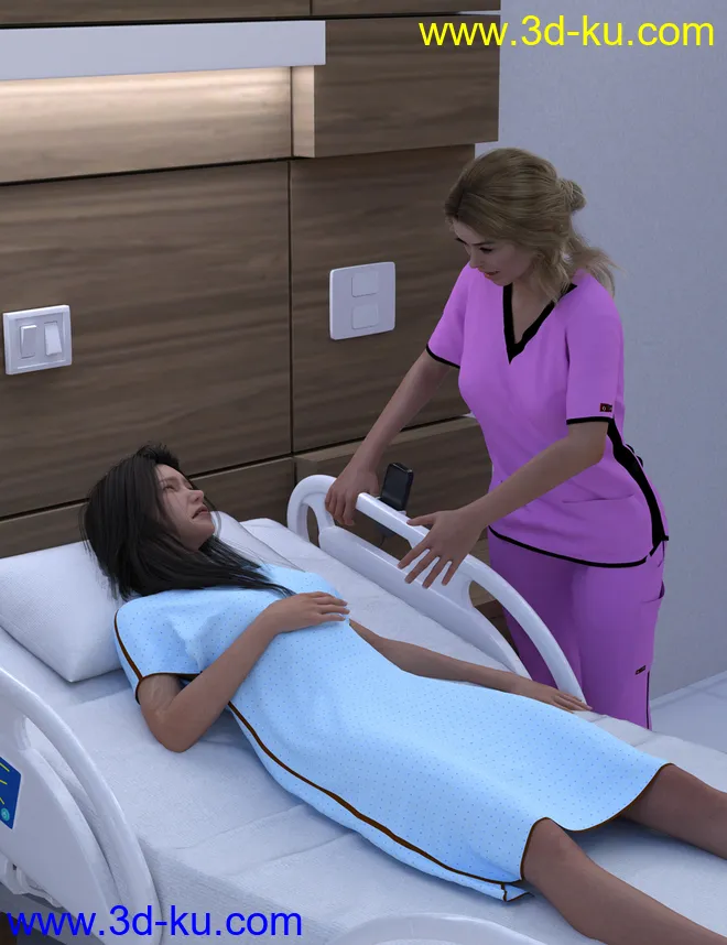 dForce ZO Female Scrub Set for Genesis 8 Females模型的图片4