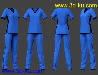 3D打印模型dForce ZO Female Scrub Set for Genesis 8 Females的图片