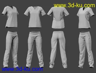 3D打印模型dForce ZO Female Scrub Set for Genesis 8 Females的图片