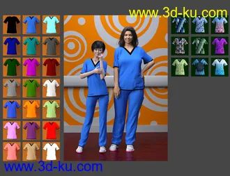3D打印模型dForce ZO Female Scrub Set for Genesis 8 Females的图片
