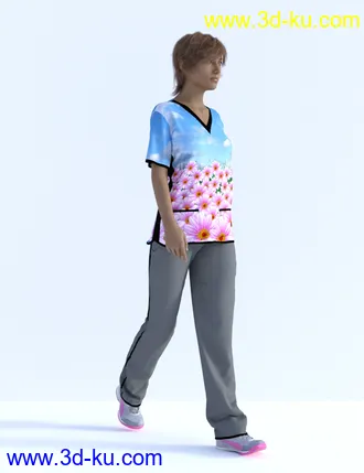 3D打印模型dForce ZO Female Scrub Set for Genesis 8 Females的图片