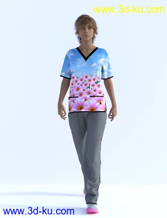 3D打印模型dForce ZO Female Scrub Set for Genesis 8 Females的图片
