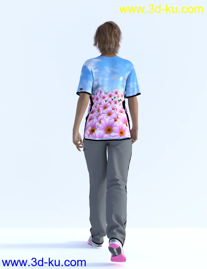 dForce ZO Female Scrub Set for Genesis 8 Females模型的图片10