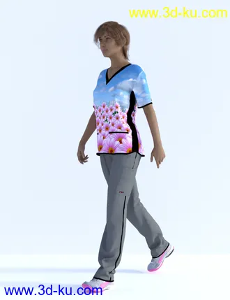 3D打印模型dForce ZO Female Scrub Set for Genesis 8 Females的图片