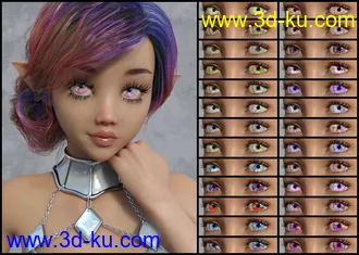3D打印模型DG Iray 200 Iris Colors for Genesis 8 and Merchant Resource的图片