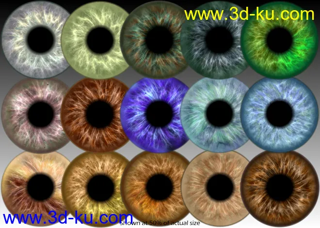 DG Iray 200 Iris Colors for Genesis 8 and Merchant Resource模型的图片7