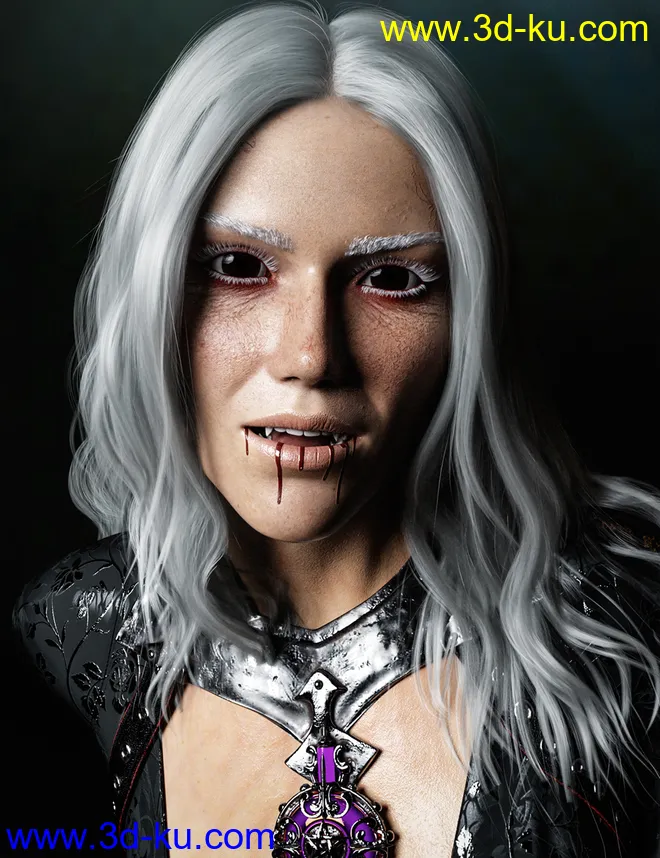 Dhampir the Dark Angel for Genesis 8.1 Female模型的图片2