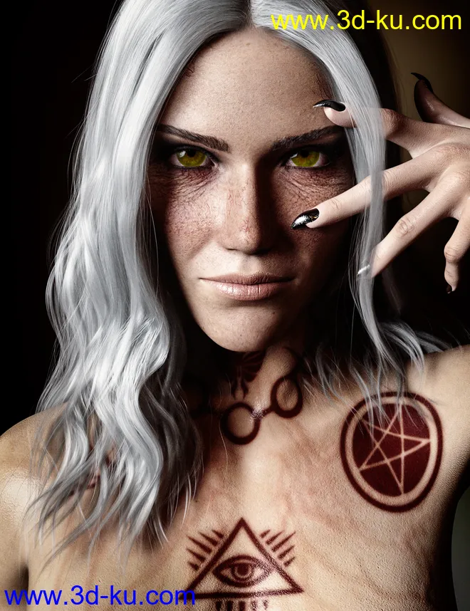 Dhampir the Dark Angel for Genesis 8.1 Female模型的图片4