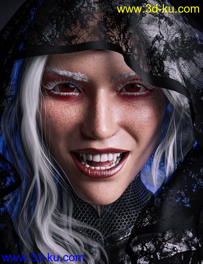 Dhampir the Dark Angel for Genesis 8.1 Female模型的图片8