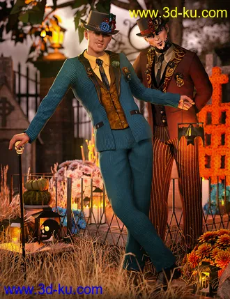 3D打印模型Dia De Los Muertos Male Outfit Textures的图片