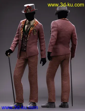 3D打印模型Dia De Los Muertos Male Outfit Textures的图片