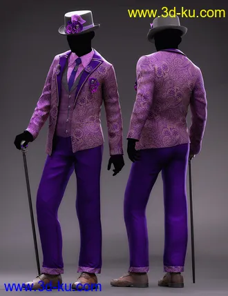3D打印模型Dia De Los Muertos Male Outfit Textures的图片
