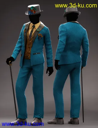 3D打印模型Dia De Los Muertos Male Outfit Textures的图片