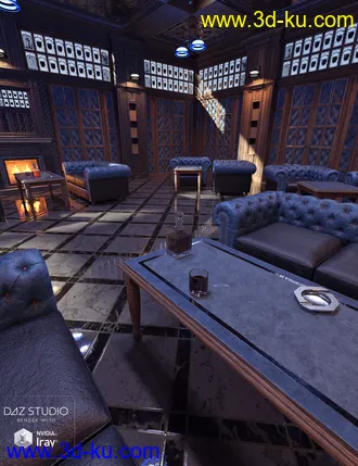 3D打印模型Dignified Gentlemen's Game Room的图片