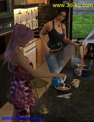 3D打印模型Dirty Dishes Food and Drink Expansion的图片