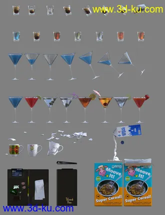3D打印模型Dirty Dishes Food and Drink Expansion的图片