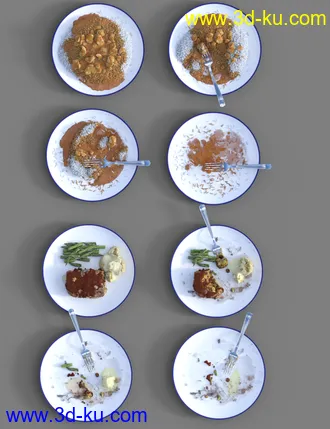 3D打印模型Dirty Dishes Food and Drink Expansion的图片