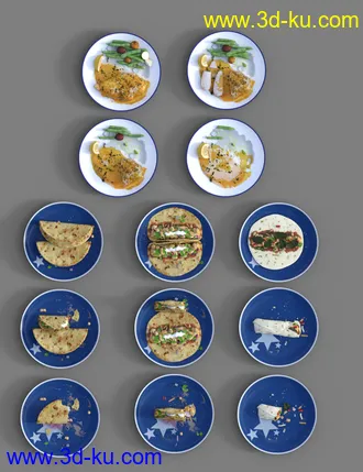 3D打印模型Dirty Dishes Food and Drink Expansion的图片