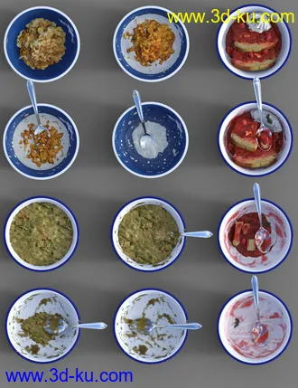 3D打印模型Dirty Dishes Food and Drink Expansion的图片