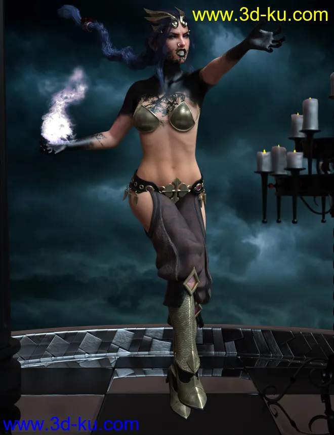 Djinn Poses for Genesis 8 Female模型的图片2