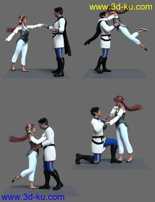 Dream Came True Poses for Coral 8.1 and Genesis 8.1 Male模型的图片5